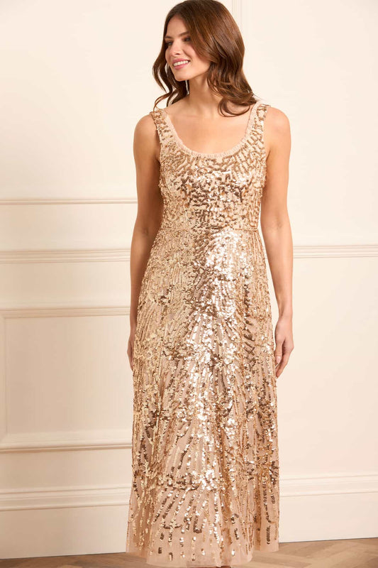 Marquet Scoop Neck Ballerina Dress