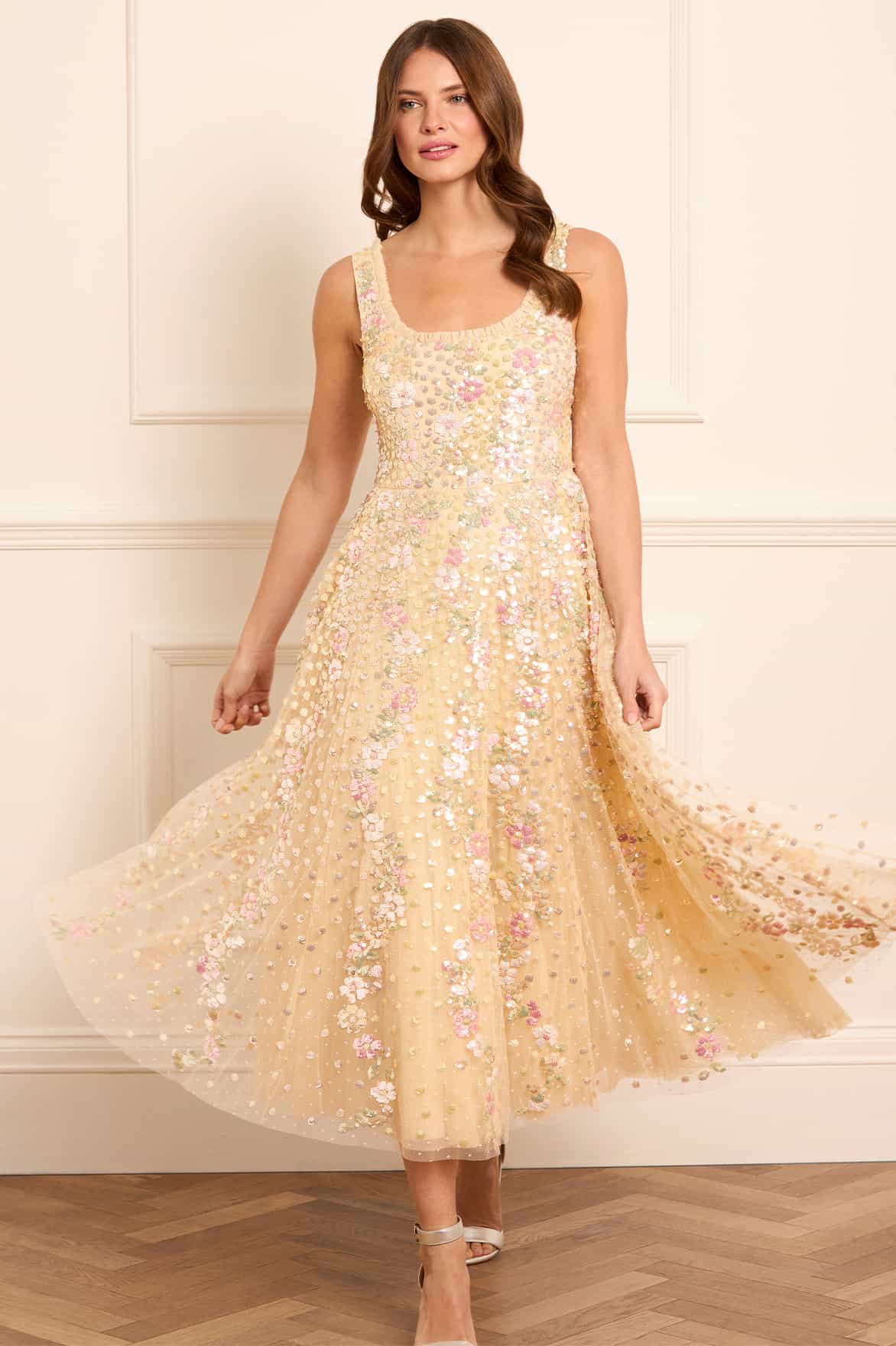 Confetti Scoop Neck Ballerina Dress