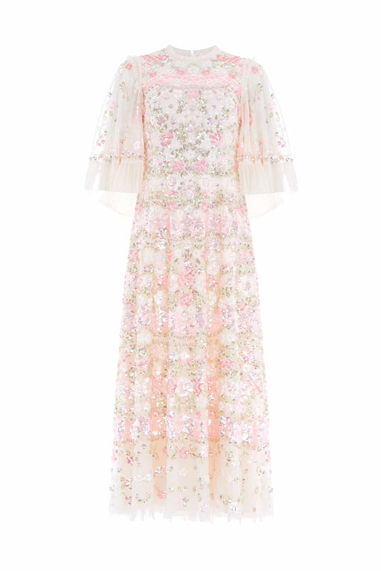 Garden Delight Gloss Ankle Gown