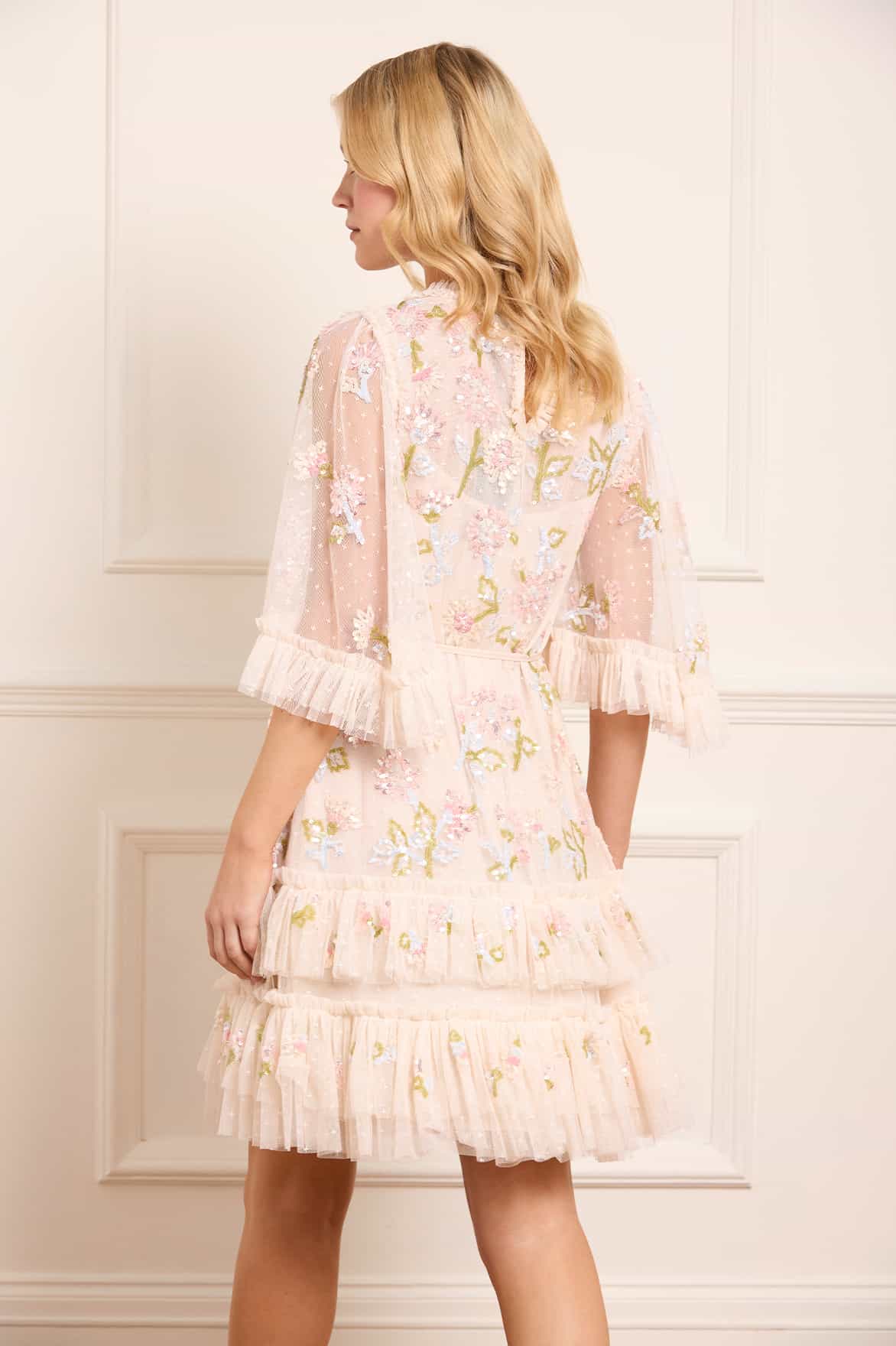 Sequin Dandelion Gloss Mini Dress