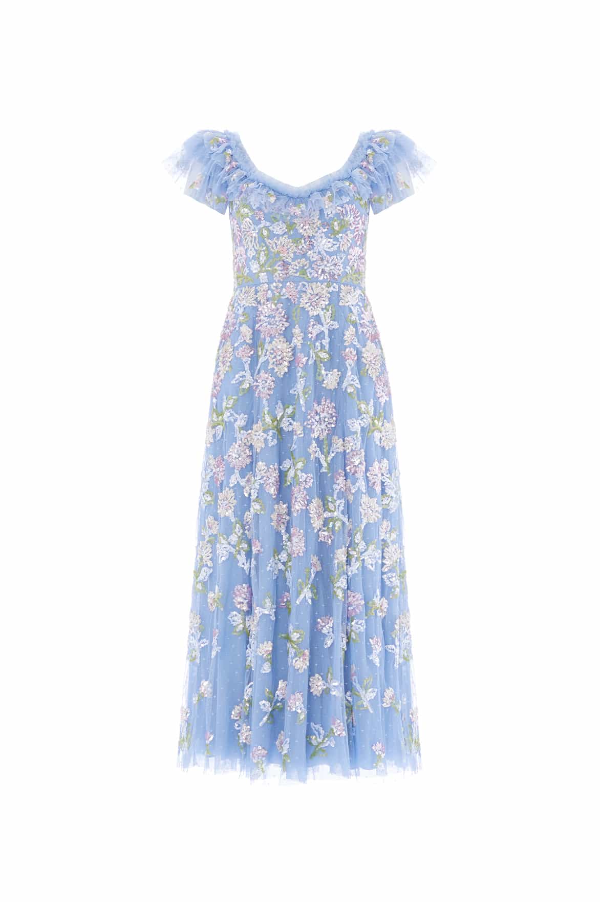 Sequin Dandelion Ruffle Ballerina Dress