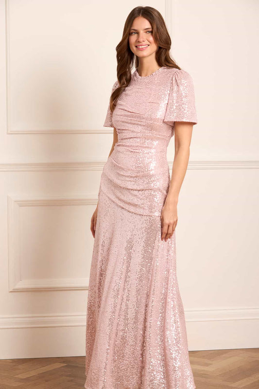 Valentina Round Neck Gown